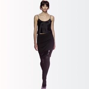 Yves Saint Laurent Rive Gauche 2006 Archive Runway Leather Pencil Skirt 38 6-8